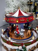 Illuminated, Animated & Musical Carousel Ferris Wheel & Magic Castle Scene - 50cm