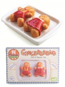 Ceramic Gingerbread Couple Christmas Salt & Pepper Shaker Set