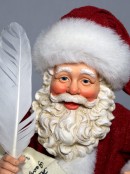 List Checking Decorative Santa Holding Quill - 27cm