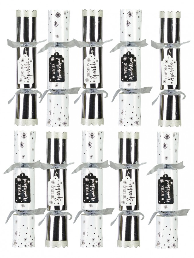 Black & White Winter Wonderland Christmas Bon Bons - 10 x 35cm