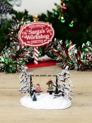 Kids On The Playground Swing Animated LED Christmas Village Scene - 14cm