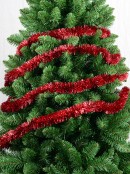5m Red Metallic Fir Needle 6ply 50mm Tinsel Garland