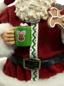 Decorative Santa With Reindeer Cookie Mug & Hat - 29cm