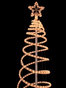 Warm White 3D Rope Light Spiral Tree - 1.8m