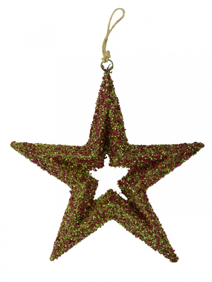 The Moss Vale Hanging Dimensional Star Decoration - 42cm