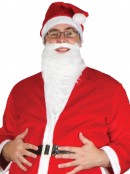 5 Piece Christmas Santa Suit Costume - One Size Fits Most Adults