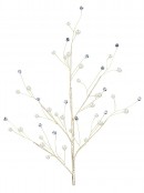 Faux Pearl & Diamante Starburst Spray Stem With Gilded Branchlets | 56cm