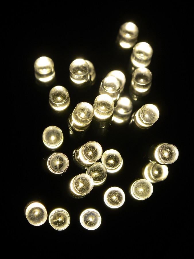 350 Warm White LED Concave Bulb USB String Lights - 9m