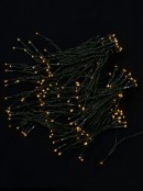 1000 Warm White Concave LED Bulb Solar Powered String Fairy Lights - 100m
