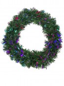 Vibrant LED Multi Colour & Cool White Wreath - 60cm