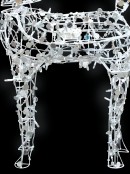 Standing LED Reindeer With Reflective Sequins Light Display - 1.2m