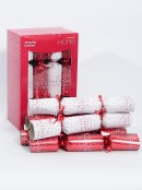 Red & White Stars Design Pattern Christmas Cracker Bon Bons - 12 x 29cm
