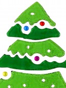 Christmas Tree & Gifts Gel Window Cling Christmas Decoration - 18cm