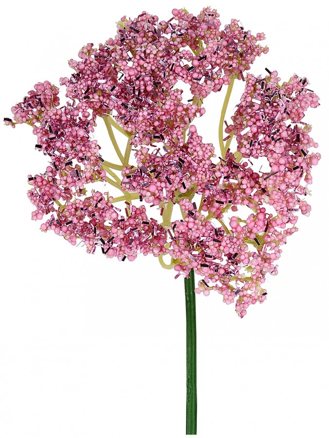 Pink Moon Carrot Inspired Christmas Flower Head Long Stem - 13cm Wide