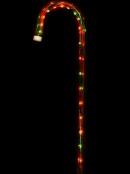 Red & Green Stripe Candy Cane Garden Christmas Path Lights - 4 x 60cm