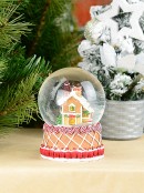 85mm Gingerbread House Mini Waterball Snow Globe Ornament