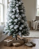 2.3m Bavarian Heavily Flocked Dual Tip Christmas Tree | 979 Spruce & Fir Tips