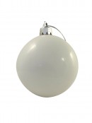 White Gloss & Clear White With Frosted Christmas Baubles - 6 x 60mm