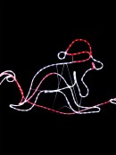 Santa & Kangaroos LED Light Rope Silhouette - 2.9m