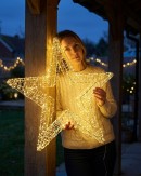 80cm Neutral White LED Lucid Star 3D Outdoor Motif | 1700 Seed Bulbs