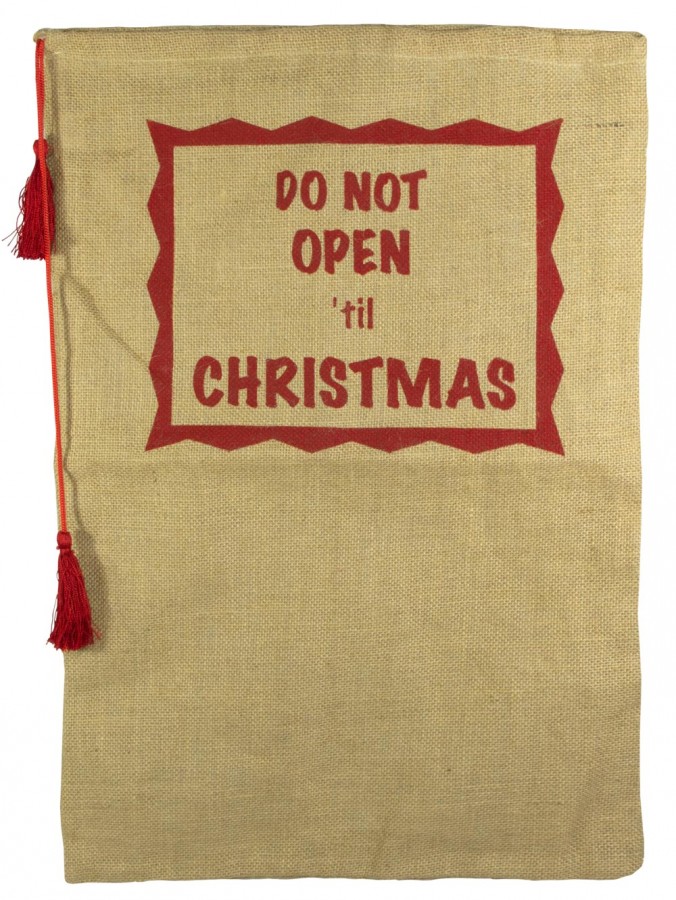 Do Not Open 'Til Christmas Jute Santa Sack - 65cm
