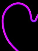 Pink Flat Neon Flex Heart Shaped Rope Light Display - 28cm
