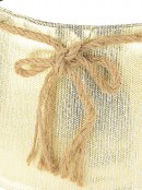 Gold On White Textured Conical Shape & Rope Knot Christmas Tree Skirt - 58cm