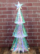 Iridescent Holographic & Multi Colour LED Christmas Tree Light Display - 1.1m