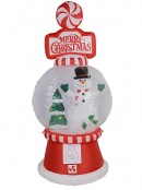 Snowman Candy Dispenser With Disco Lights Christmas Inflatable Display - 2.4m