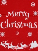 Red Felt Merry Christmas & Sleigh Silhouette Gift Santa Sack - 88cm