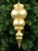 55cm Metallic Gold Ellipsoid Baubles Icicle Large Display Finial