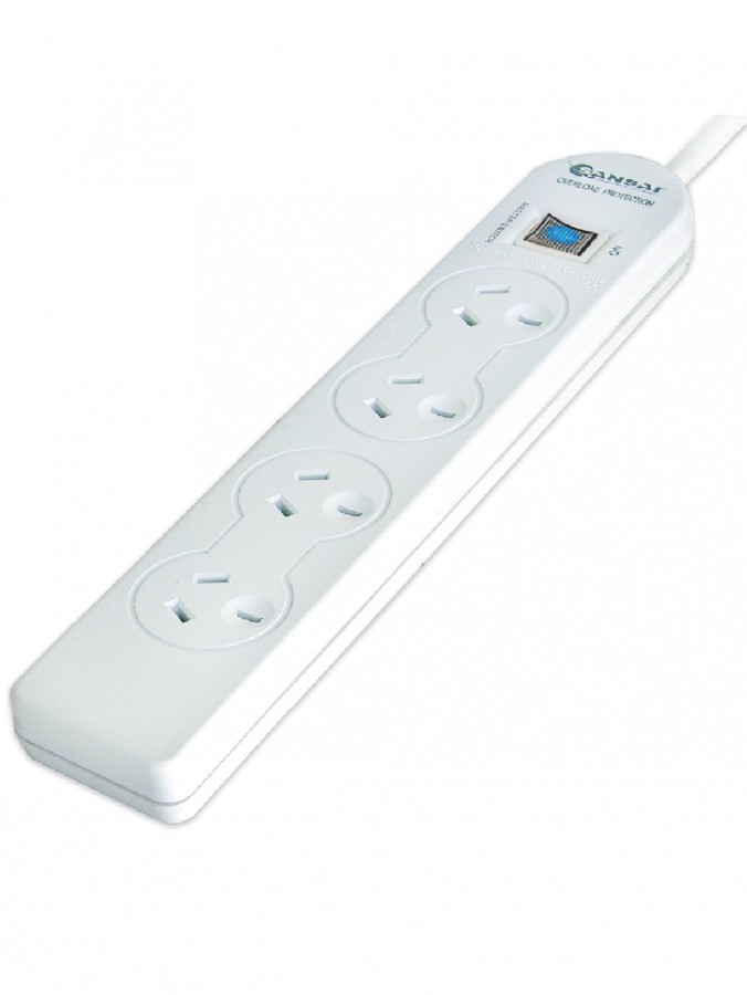 4 Outlet Sansai Powerboard With Overload Protection & Master Switch