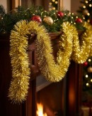 Premium 8ply Gold Metallic Fir Christmas Tinsel Garland | 5m x 10cm