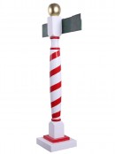 North Pole Signpost Resin Life Size Christmas Statue Decor Ornament - 1.8m