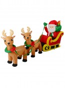 2.4m Santa, Sleigh & Reindeer Illuminated Christmas Inflatable