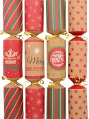 Natural Kraft With Red & Green Christmas Cracker Bon Bons - 50 x 30cm