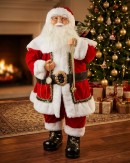 Grand Heritage Regal Christmas Santa With Pocket Watch Figurine | 85cm