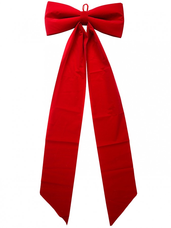 Red Velour Luxury Statement Front Door Bow & Ribbon Sash | 1.6m