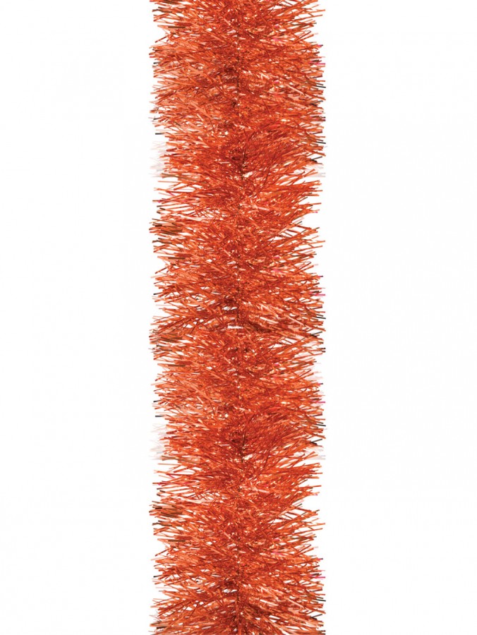 Large Red Metallic Tinsel Garland - 5.5m