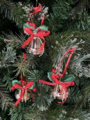 3x 50mm Decorative Gold Christmas Bell Hanging Ornaments