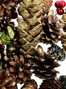 Pine Cones, Stars, Berries & Leaves Assorted Christmas Decoration Mix - 300g
