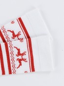 Sweater Theme Red & White Stripe Long Christmas Socks - One Size Fits Most