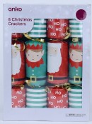 Red Ho Ho Ho Santa & Green Stripe Elf Small Christmas Cracker Bon Bons - 8 x 22cm