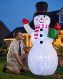 2.1m Winking & Greeting Snowman With LED Disco Light | Outdoor Inflatable