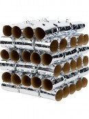 50x Metallic Silver & White Starry Christmas Bon Bons (Crackers) | 30cm