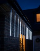 10x Meteor Shower Tube Icicle Lights 540 Snowing Cool White LED | 4.5m