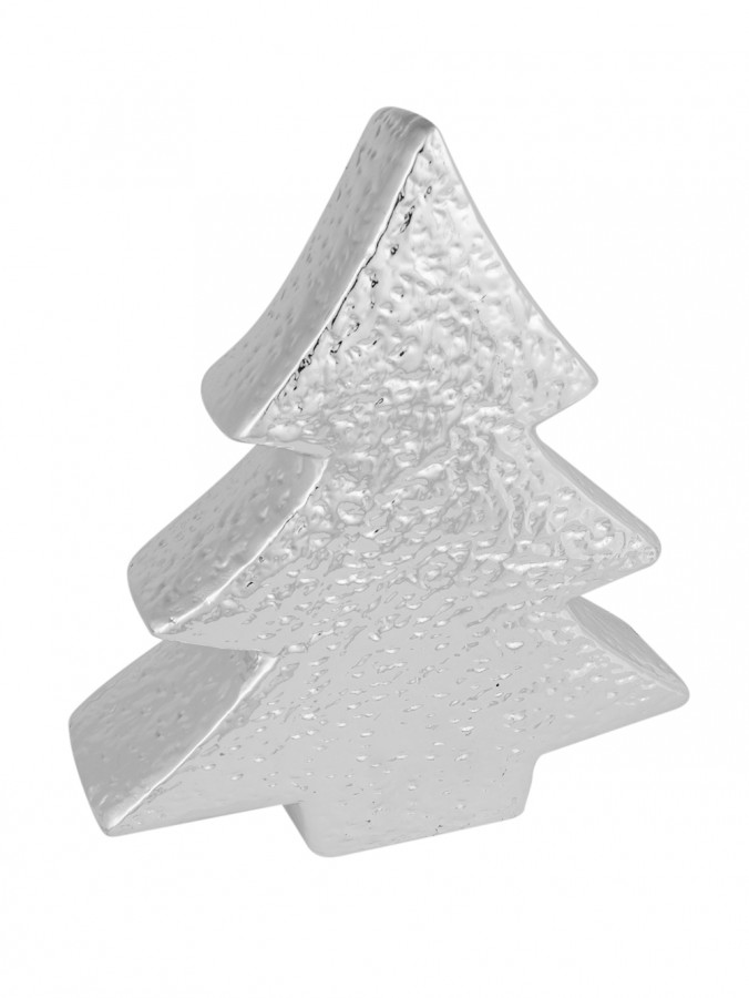 Silver Finish Ceramic Tree Ornament - 24cm