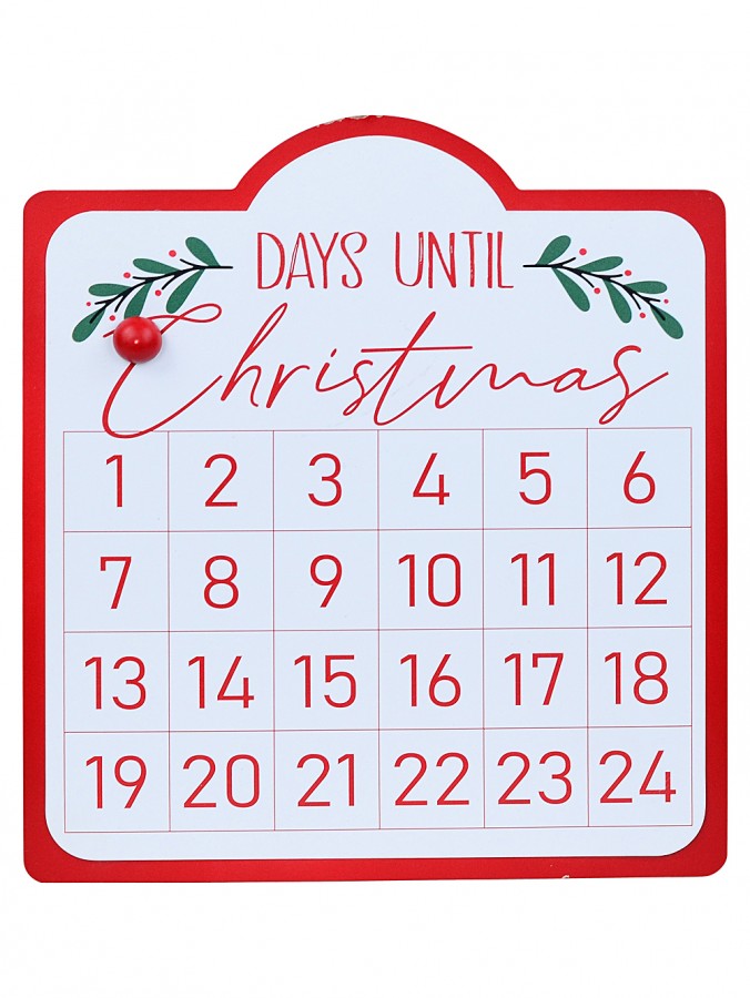 Days Until Christmas Wooden Advent Calendar Sign | 33cm