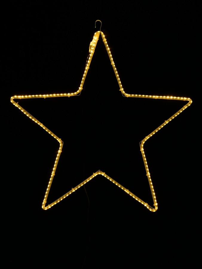 Warm White LED Five Point Christmas Star SMD Strip Light Silhouette - 55cm