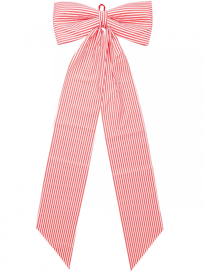 Red & White Candy Cane Stripe Front Door Bow & Ribbon Sash | 1.6m